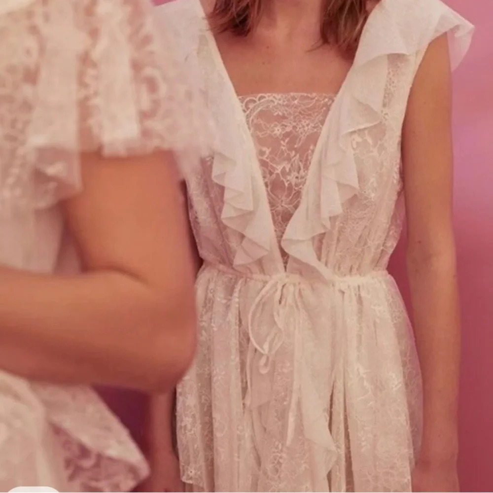For Love And Lemons Stardust Mini Dress - White Floral Lace - Picture 11 of 14